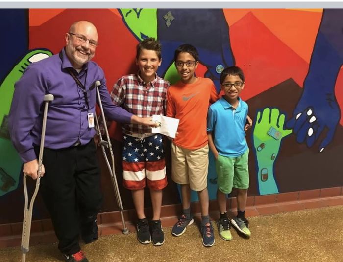 Handing over the proceeds